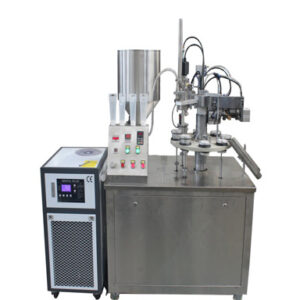 Semi-automatic machine for filling and sealing of tubes